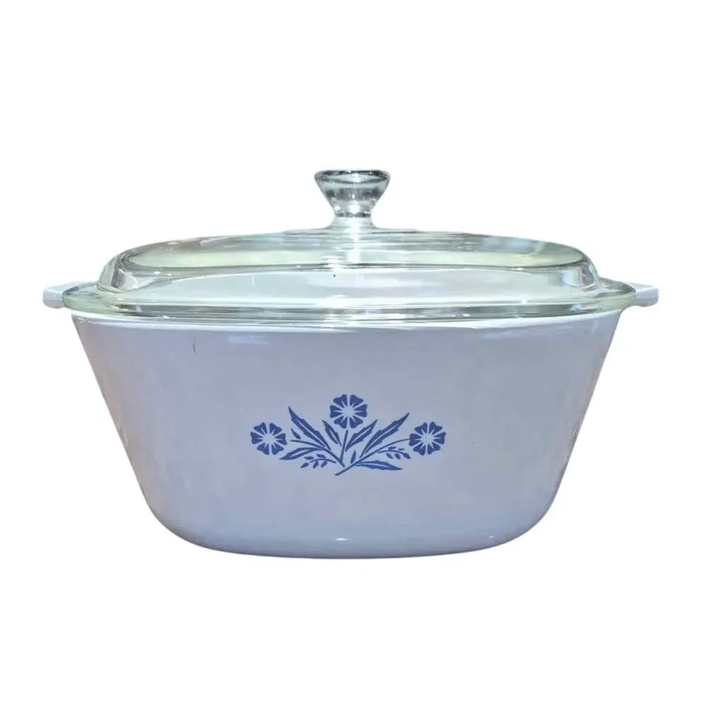 Corning Ware 2.5 Quart Casserole Blue Cornflower with Lid